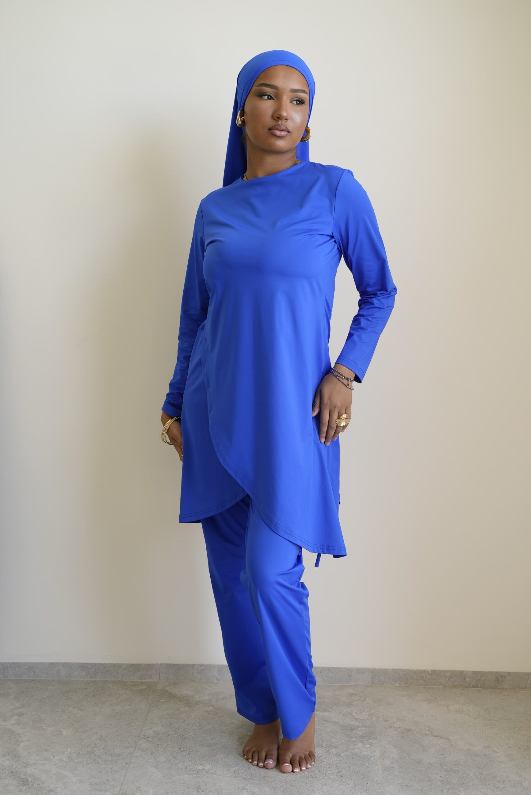 Ensemble Plumeria bleu