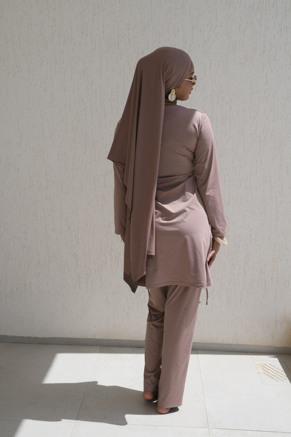 Voile de bain marron rose – Image 4
