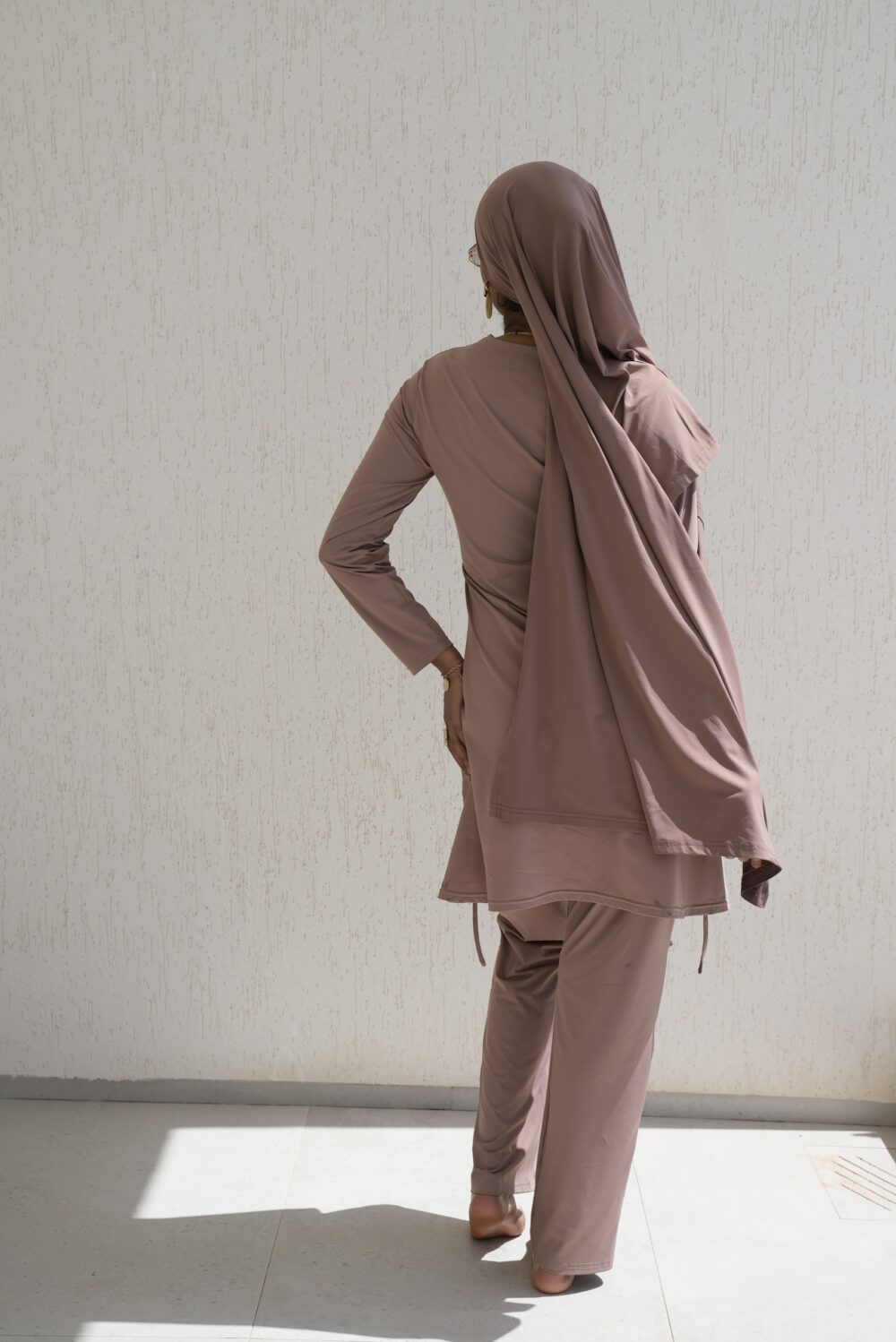 Voile de bain marron rose – Image 5