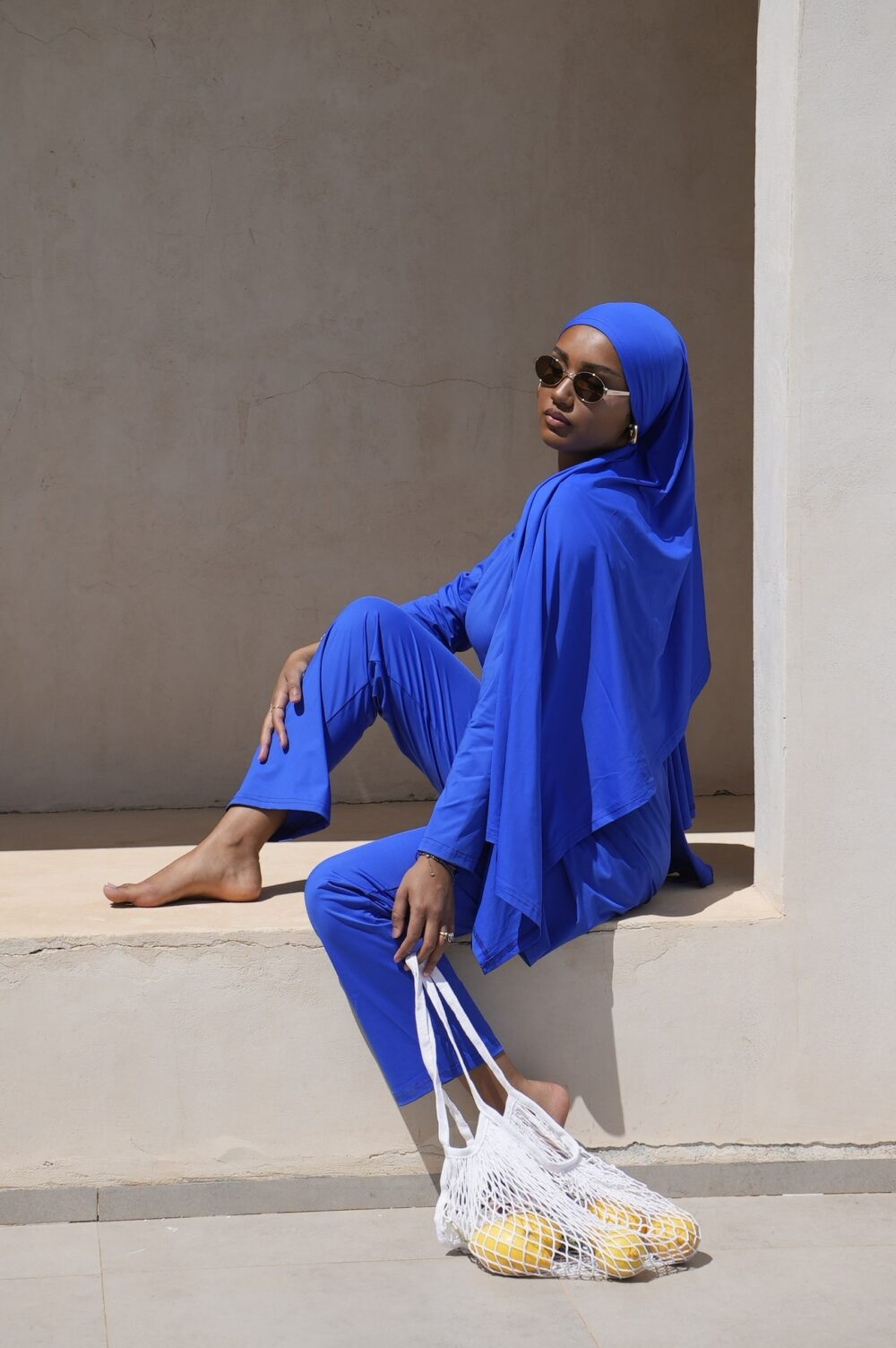 Voile de bain bleu – Image 2