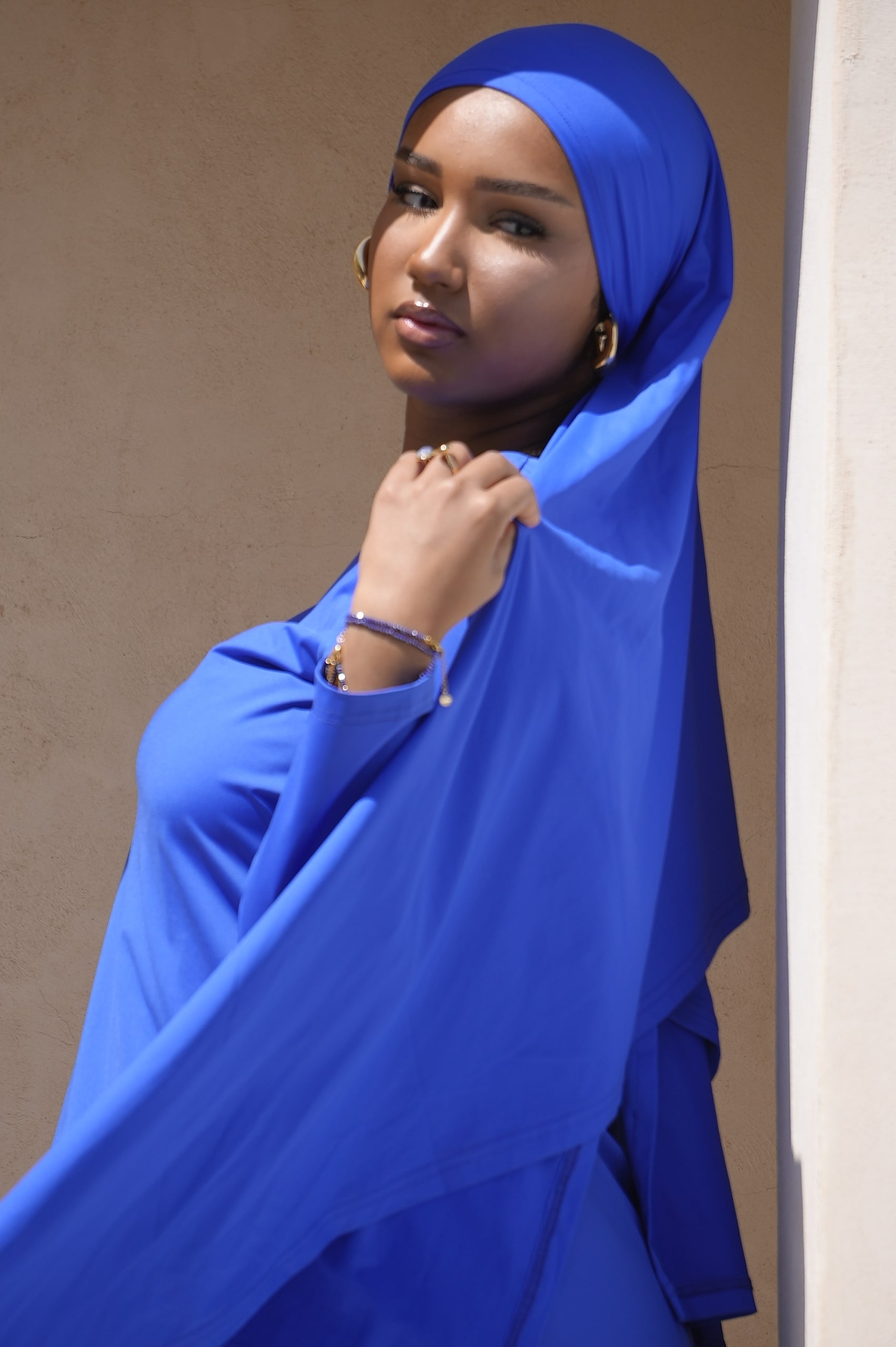 Voile de bain bleu