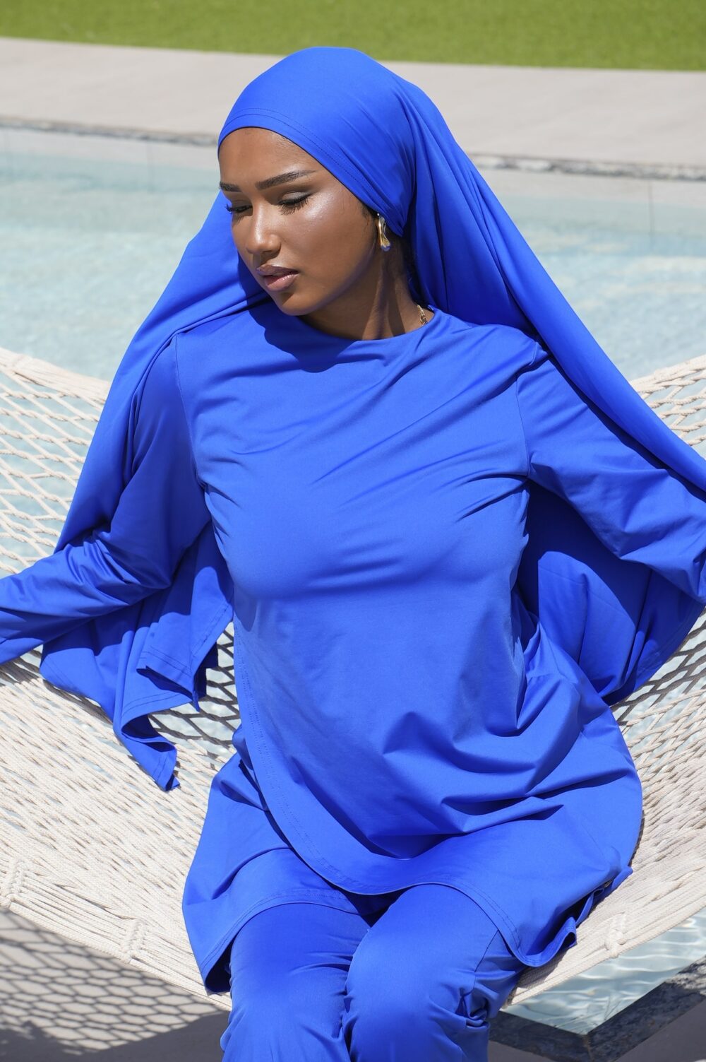 Voile de bain bleu – Image 3
