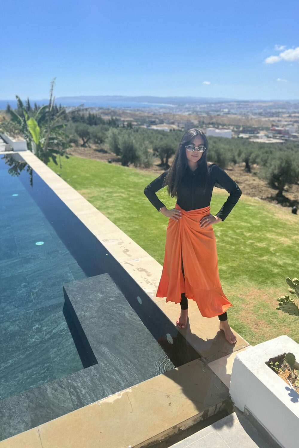 Pareo ORCHIDEE long orange