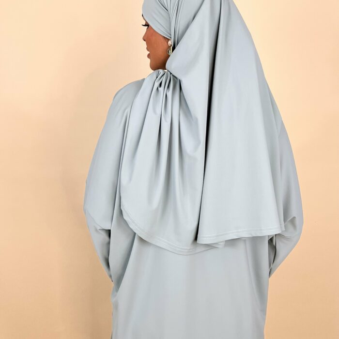hijab bleu