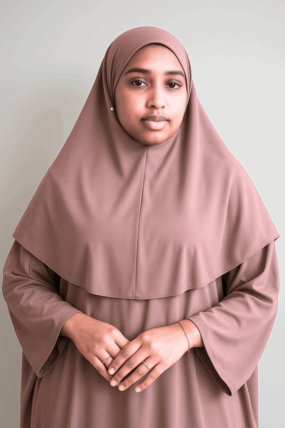 Hijab à Enfiler Marron rose
