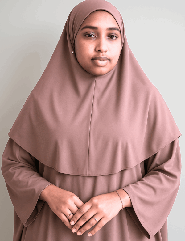 Hijab à Enfiler Marron rose