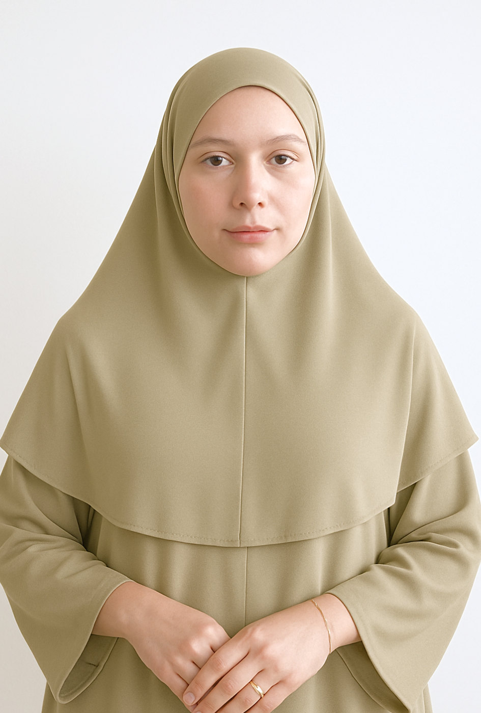 Hijab à Enfiler Kaki