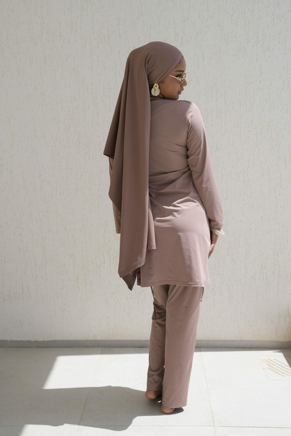 Précommande Ensemble Plumeria marron rosé – Image 5