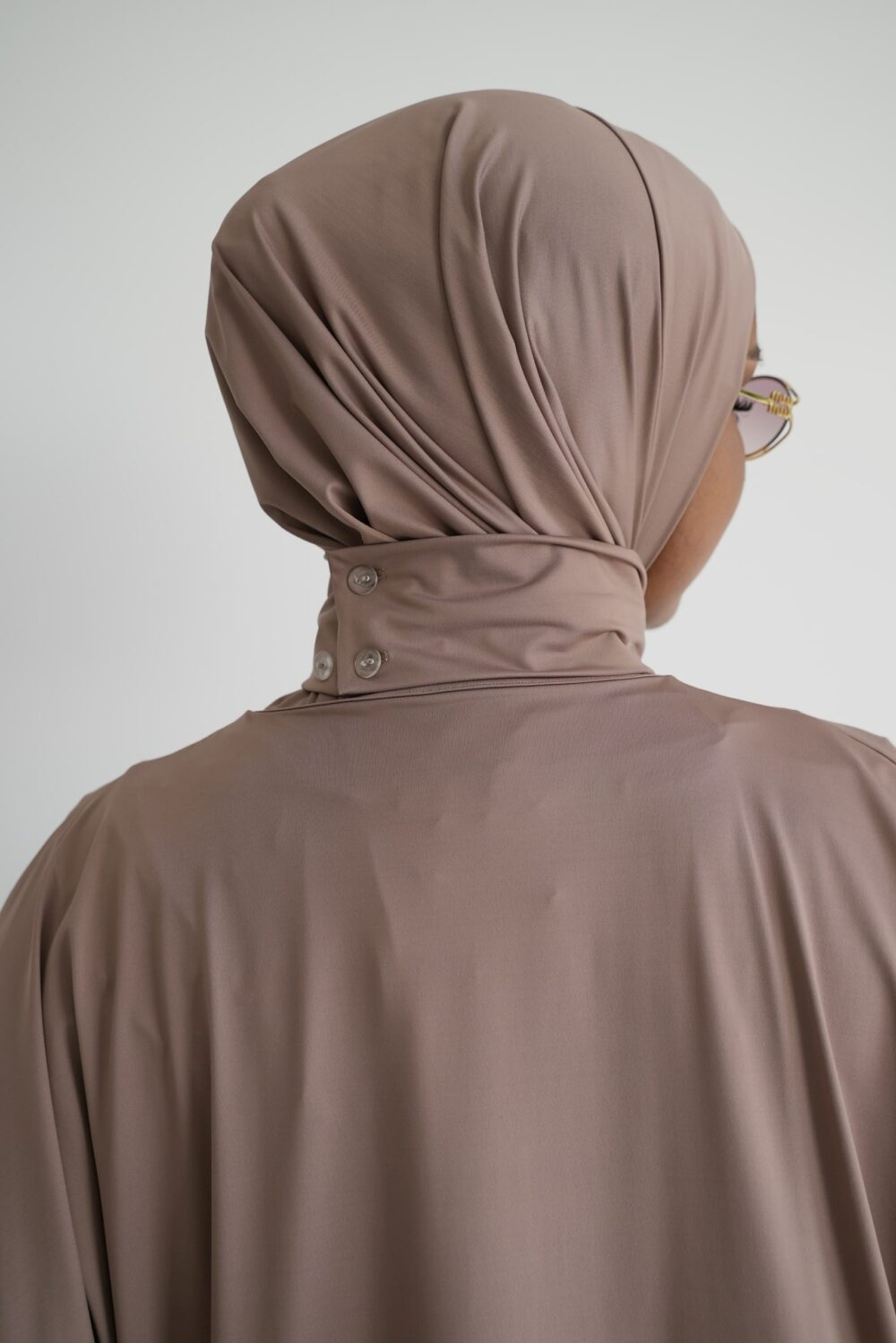 Hijab de bain marron rose – Image 2