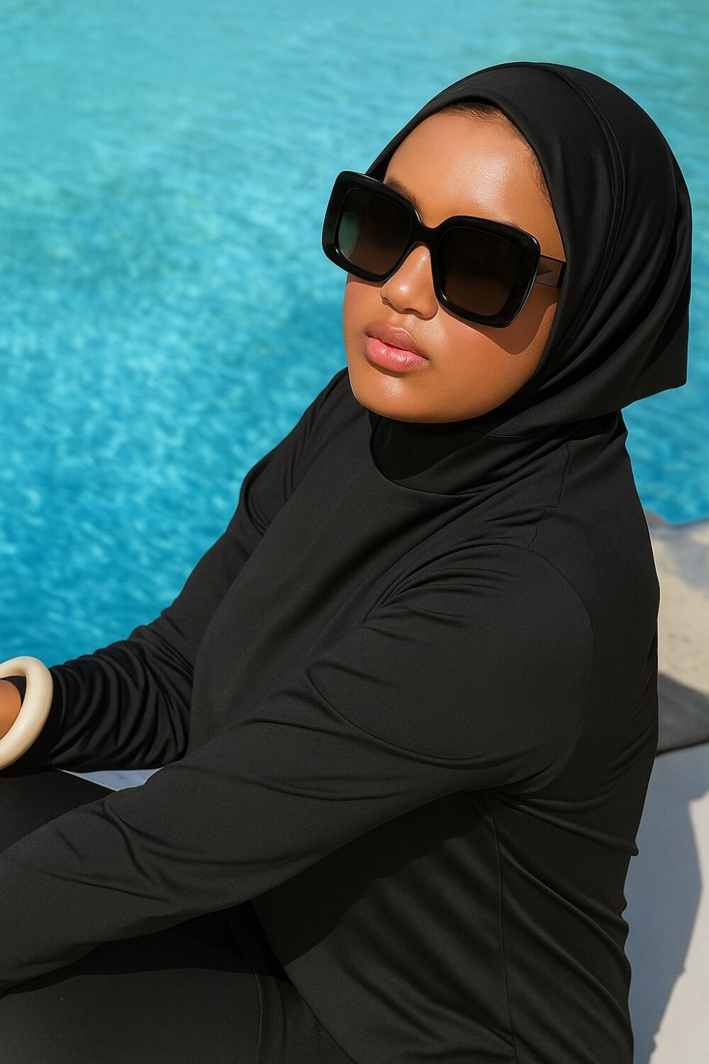 Hijab à de bain noir